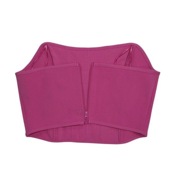 Sincerely Jules Pink Strapless Corset Top With Boning & Back Zip Fastening, S. - Picture 6 of 8